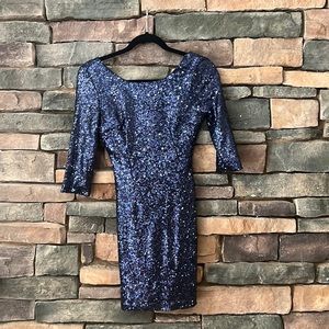 Lulu’s | Sequin Dress | Navy Blue | XS